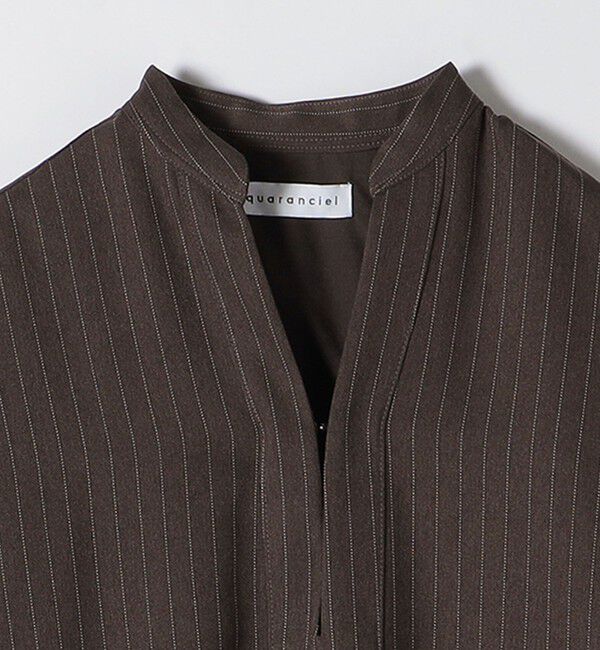 quaranciel「quaranciel:〈洗濯機可能〉ストライプ カフタンワンピース & パンツ セットアップ」|ワンピース|