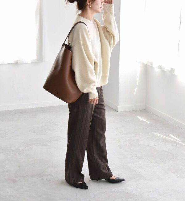 quaranciel「quaranciel:〈洗濯機可能〉ストライプ カフタンワンピース & パンツ セットアップ」|ワンピース|