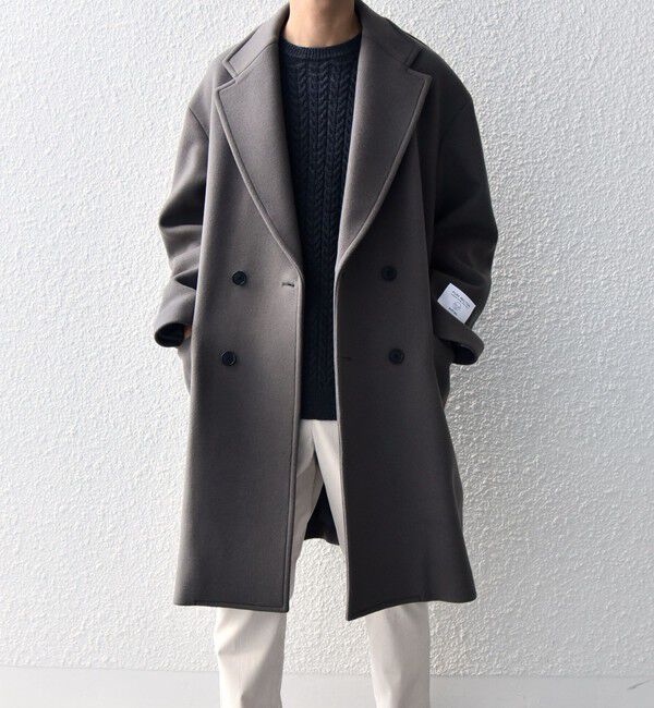 SHIPS any「SHIPS any: PURE WOOL MELTON ダブル チェスターコート◇」|チェスターコート|グレー