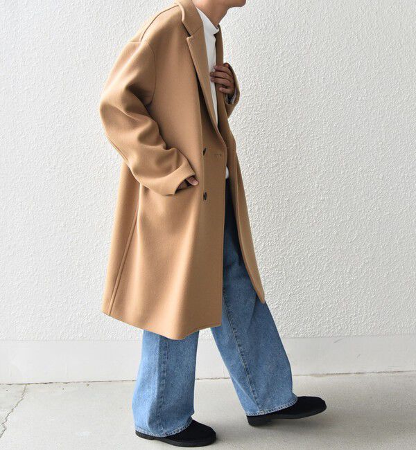 SHIPS any「SHIPS any: PURE WOOL MELTON ダブル チェスターコート◇」|チェスターコート|