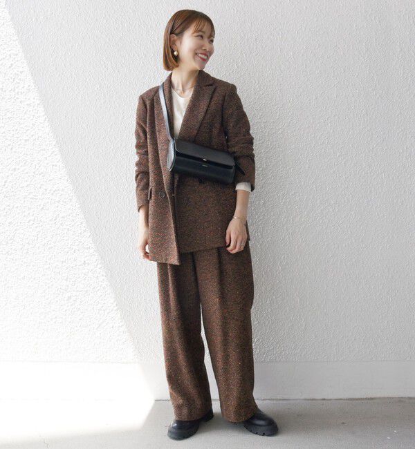 SHIPS any「SHIPS any: alfa-fi カラーネップ ツイード ワイド テーパード パンツ」|その他|