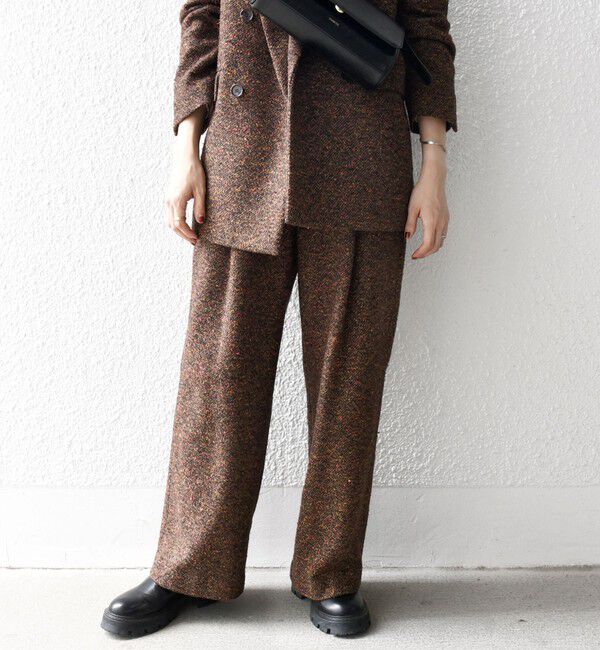 SHIPS any「SHIPS any: alfa-fi カラーネップ ツイード ワイド テーパード パンツ」|その他|