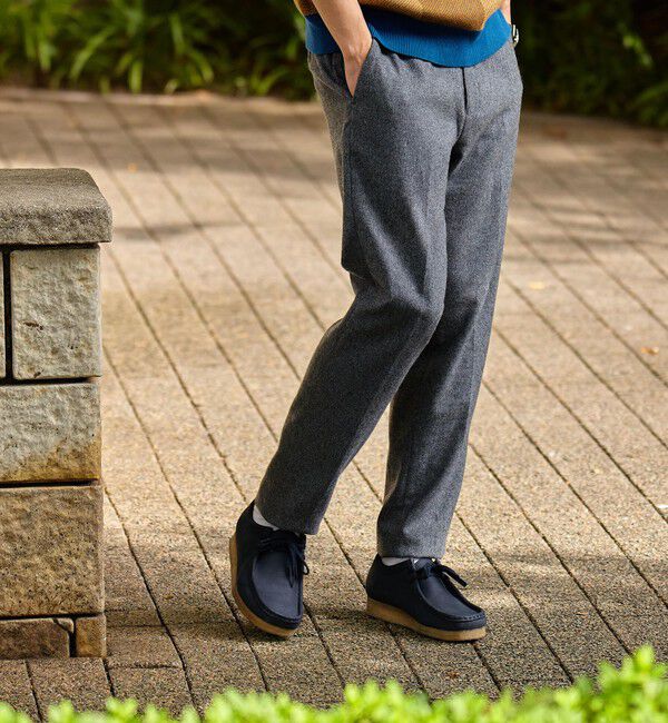 SHIPS「SHIPS: RENEWOOL ホームスパン イージーパンツ」|チノ|