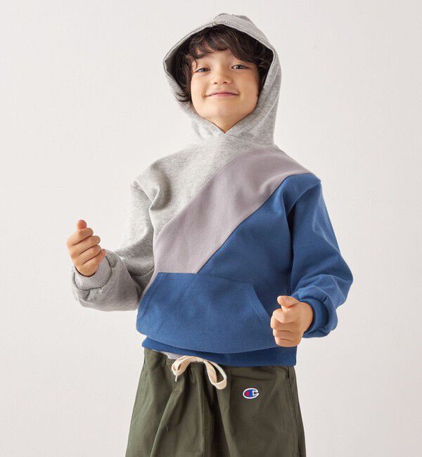 SHIPS any「SHIPS any:〈洗濯機可能〉デザイン ポンチ プルオーバー パーカー <KIDS>◇」|パーカー|チャコールグレー