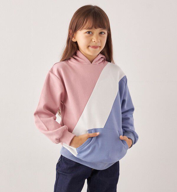 SHIPS any「SHIPS any:〈洗濯機可能〉デザイン ポンチ プルオーバー パーカー <KIDS>◇」|パーカー|ピンク