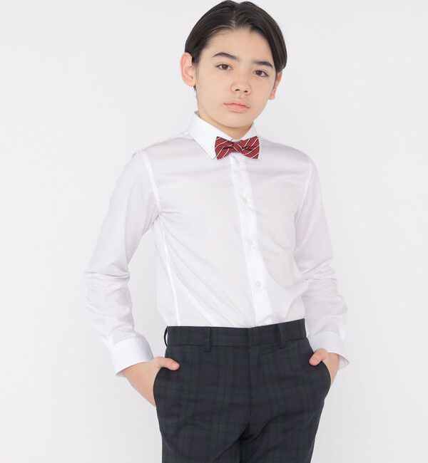 SHIPS KIDS「SHIPS KIDS:140～160cm / 無地 レギュラーカラー シャツ」|シャツ・ブラウス|