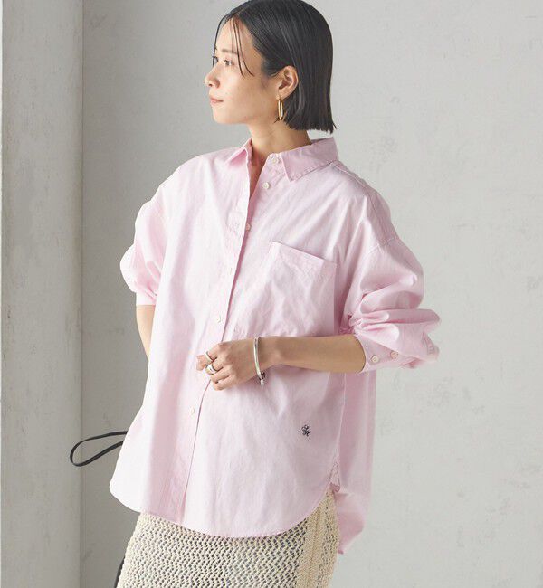 SHIPS for women「〈洗濯機可能〉ピン オックス 刺繍 シャツ」|シャツ・ブラウス|