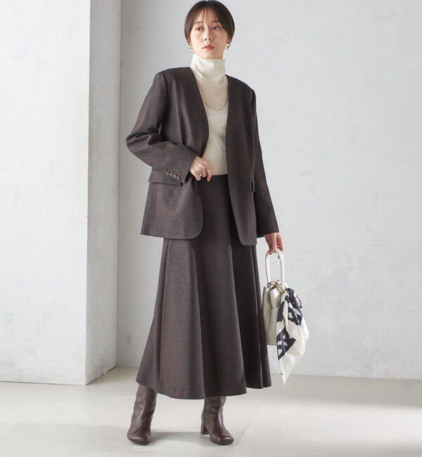 SHIPS for women「ヘリンボーン ツイード フレア スカート」|スカート|