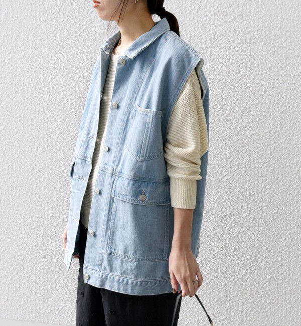 SHIPS any「SHIPS any:〈洗濯機可能〉デニム ベスト［SHIPS any DENIM］」|ベスト・ジレ|
