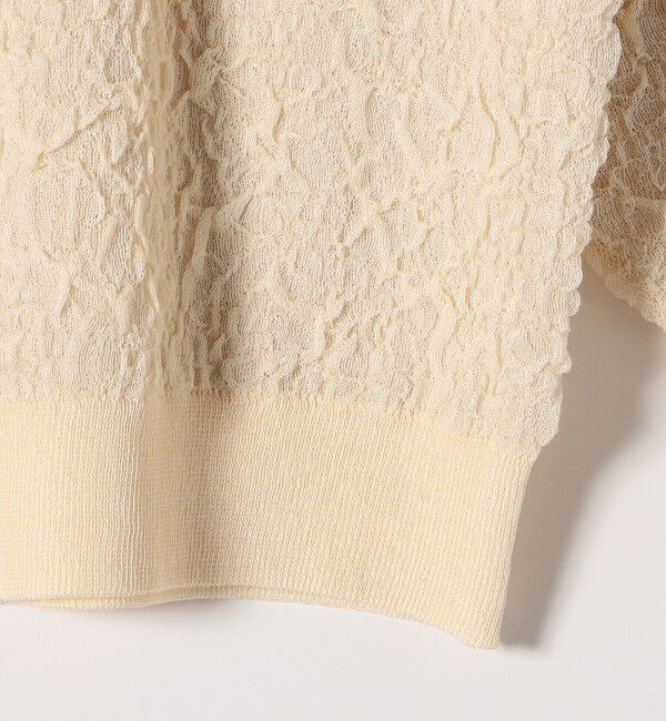 SHIPS any「【WEB限定】SHIPS any:〈手洗い可能〉ジャカード バンピー クルーネック プルオーバー」|ニット・セーター|