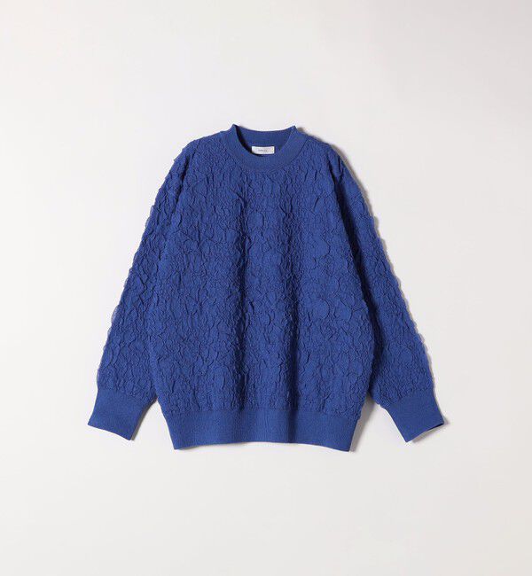 SHIPS any「【WEB限定】SHIPS any:〈手洗い可能〉ジャカード バンピー クルーネック プルオーバー」|ニット・セーター|