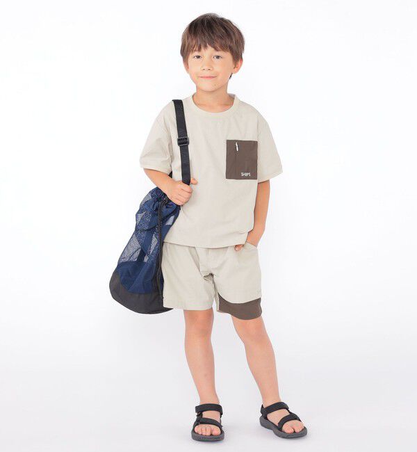 SHIPS KIDS「SHIPS KIDS:100～130cm / 〈UVカット〉ドライ ポケット TEE」|Tシャツ・カットソー|