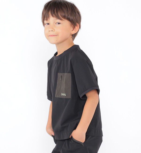 SHIPS KIDS「SHIPS KIDS:100～130cm / 〈UVカット〉ドライ ポケット TEE」|Tシャツ・カットソー|
