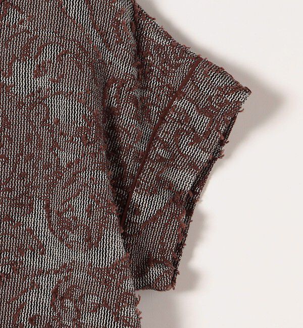 SHIPS any「SHIPS any:〈手洗い可能〉メッシュ ジャカード カフタン スキッパー ブラウス」|シャツ・ブラウス|