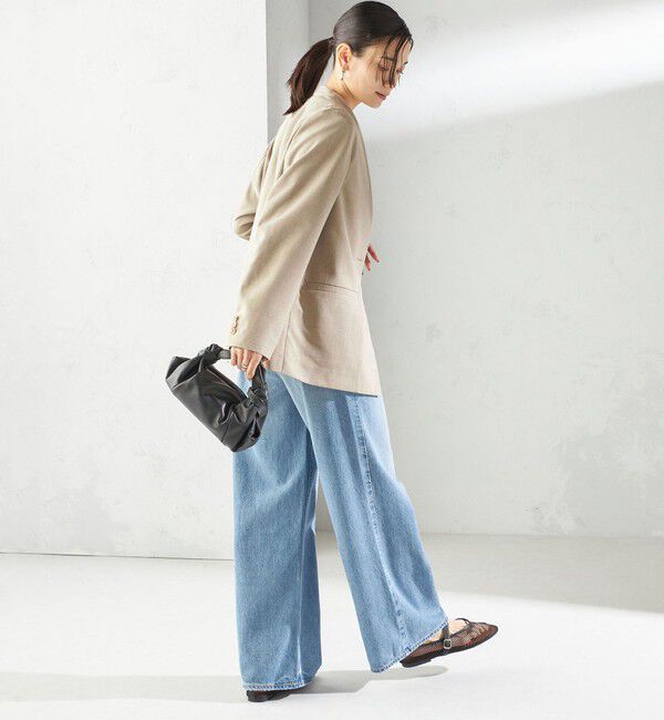 SHIPS for women「〈手洗い可能〉Asami 麻調合繊 カラー レス ジャケット 2」|その他|