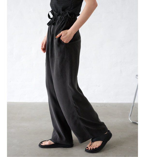 OUTDOOR PRODUCTS Usual Things「新色追加 キュプラステッチワークドロストワイドパンツ セットアップ対応」|スラックス|