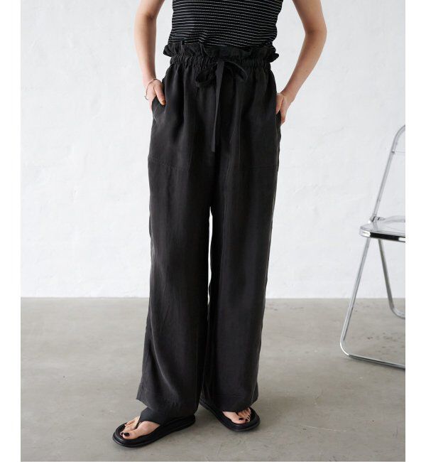 OUTDOOR PRODUCTS Usual Things「新色追加 キュプラステッチワークドロストワイドパンツ セットアップ対応」|スラックス|