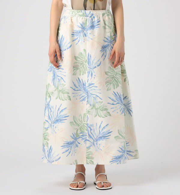 GALERIE VIE「ボタニカルジャカードプリント イージーワイドスカート」|フレア|