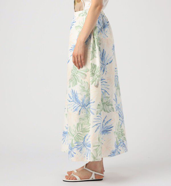 GALERIE VIE「ボタニカルジャカードプリント イージーワイドスカート」|フレア|