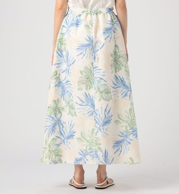 GALERIE VIE「ボタニカルジャカードプリント イージーワイドスカート」|フレア|