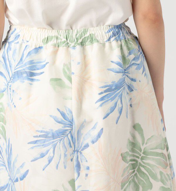 GALERIE VIE「ボタニカルジャカードプリント イージーワイドスカート」|フレア|