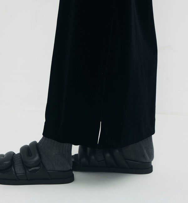 CABaN「ソフトベロア Vネックロングワンピース」|ワンピース|