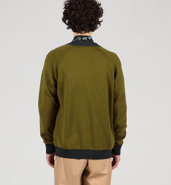 CABaN「CABaN コットンカシミヤ バイカラーVネックカーディガン」|カーディガン|