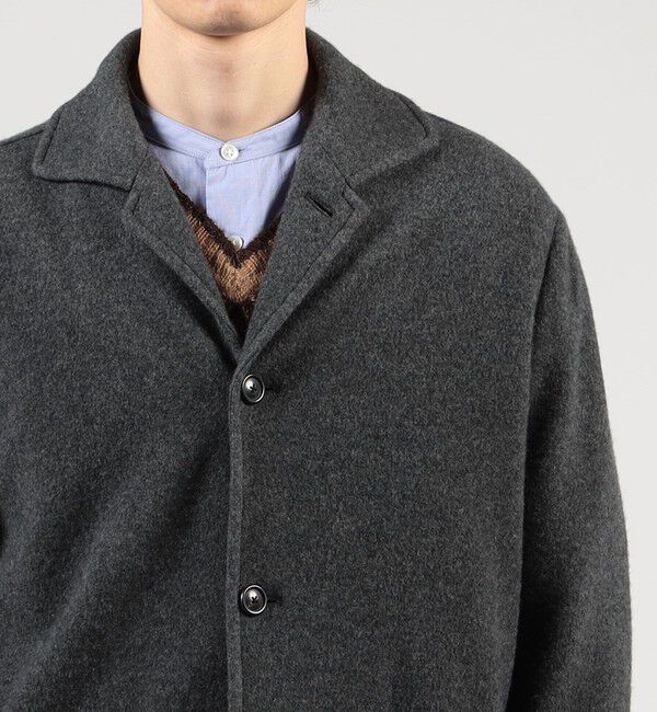 TOMORROWLAND MENS「Super160'sウールフリース カーディガンブルゾン」|ブルゾン・スタジャン|