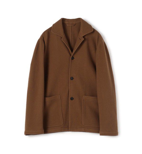 TOMORROWLAND MENS「Super160'sウールフリース カーディガンブルゾン」|ブルゾン・スタジャン|47 ブラウン