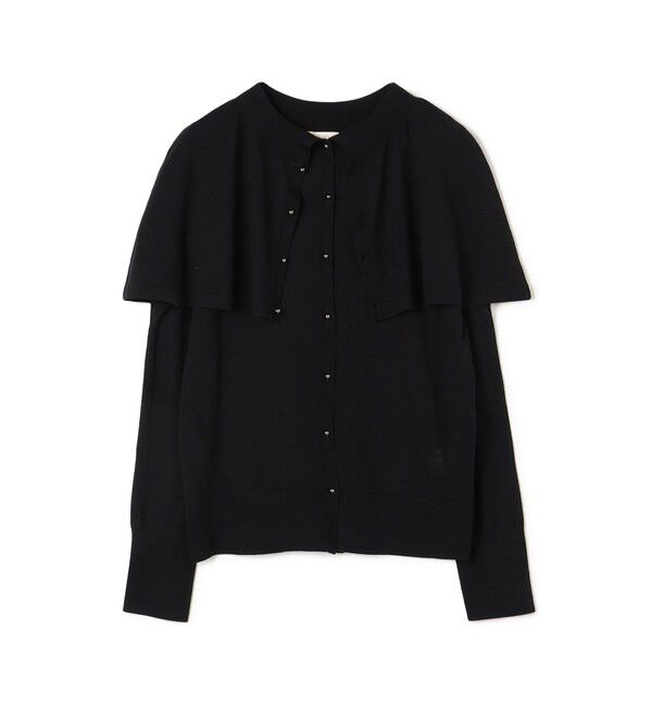 DES PRES「ウーステッドウール ケープカーディガン」|カーディガン|19 ブラック