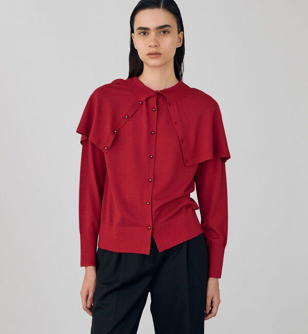 DES PRES「ウーステッドウール ケープカーディガン」|カーディガン|