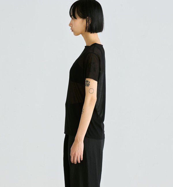 Edition「シアーフライス ハーフスリーブトップス」|Tシャツ・カットソー|