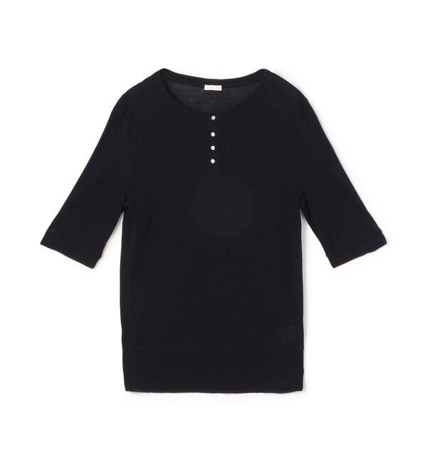 GALERIE VIE「ガーゼジャージー ヘンリーネックプルオーバー」|Tシャツ・カットソー|69 ネイビー