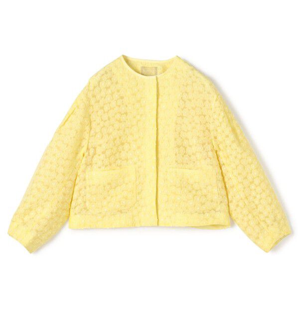 Ballsey「アリッサムカットジャカード クルーネックジャケット」|ノーカラージャケット|21 イエロー
