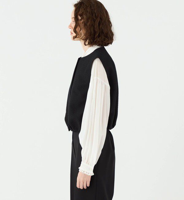 Ballsey「タイニーフラワージャカード ショートベスト」|ベスト・ジレ|