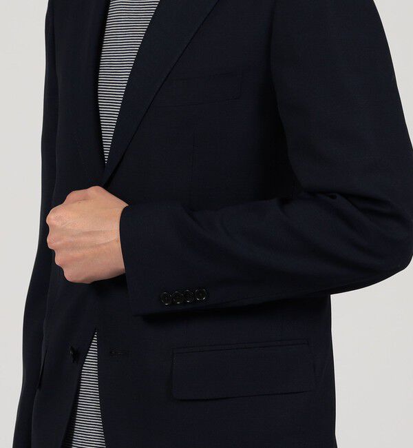 TOMORROWLAND MENS「Super120'sウールポリエステル ホップサック シングルブレステッド2Bジャケット」|テーラードジャケット|