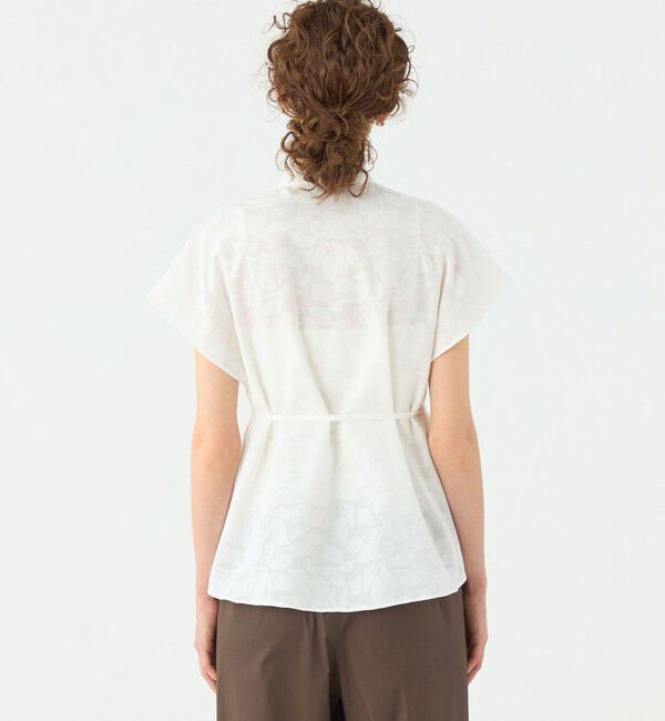 TOMORROWLAND collection「カラミジャカード ワイドショルダークレリックブラウス」|シャツ・ブラウス|