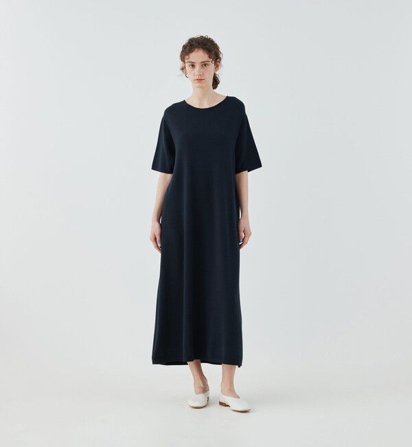 GALERIE VIE「ストレッチコットン ラウンドネックワンピース」|ワンピース|