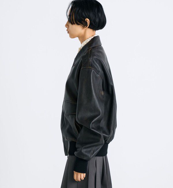 Edition「クラッシュレザー A-2ジャケット」|ダッフルコート|