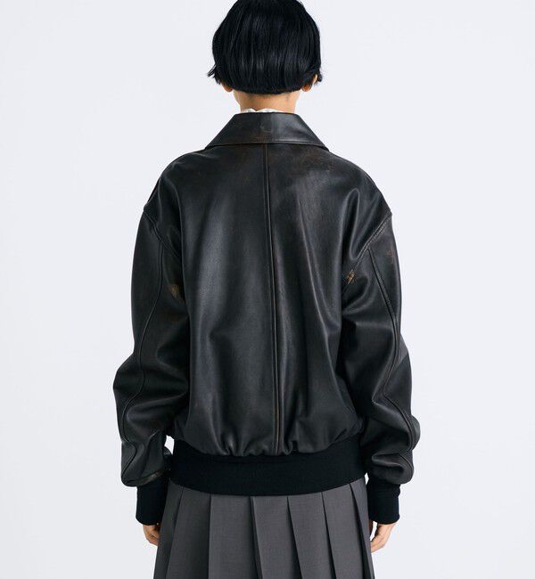 Edition「クラッシュレザー A-2ジャケット」|ダッフルコート|