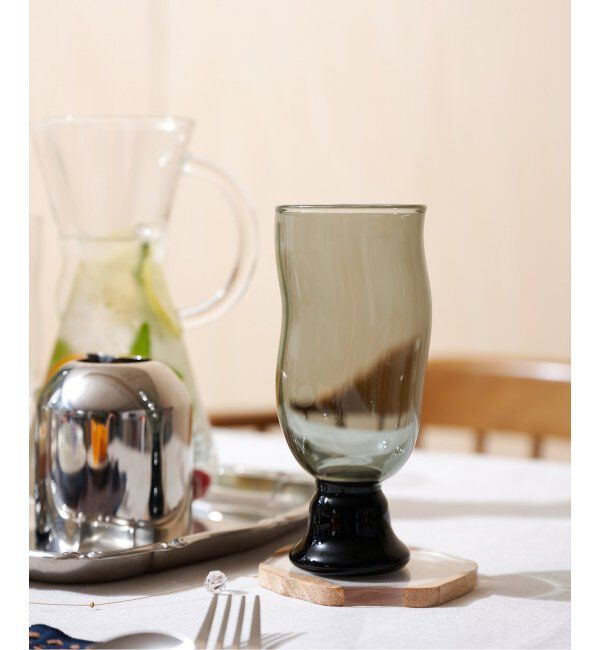 journal standard Furniture「WAVY GOBLET GLASS GY　ゴブレット グラス」|食器・キッチングッズ|