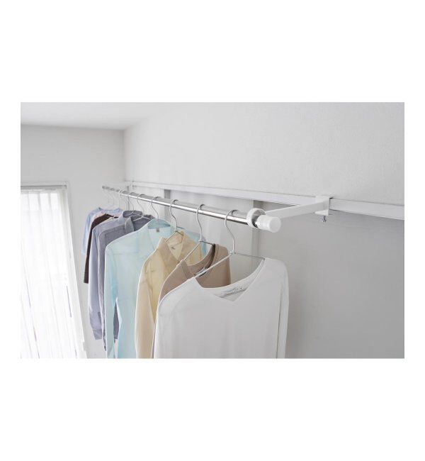 journal standard Furniture「《WEB限定予約》【tower/タワー】鴨居室内物干しポールホルダー　奥行ワイド」|トイレタリー・ランドリーグッズ|