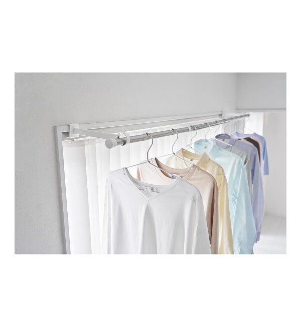 journal standard Furniture「《WEB限定予約》【tower/タワー】鴨居室内物干しポールホルダー　奥行ワイド」|トイレタリー・ランドリーグッズ|