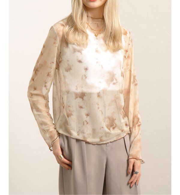 JOINT WORKS「【COMMRE/コムル】プリントチュールトップス」|ニット・セーター|