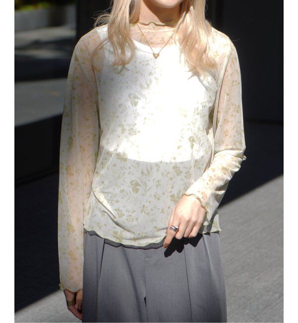 JOINT WORKS「【COMMRE/コムル】プリントチュールトップス」|ニット・セーター|