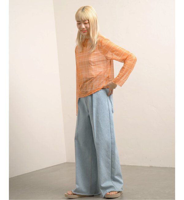 JOINT WORKS「【COMMRE/コムル】プリントチュールトップス」|ニット・セーター|