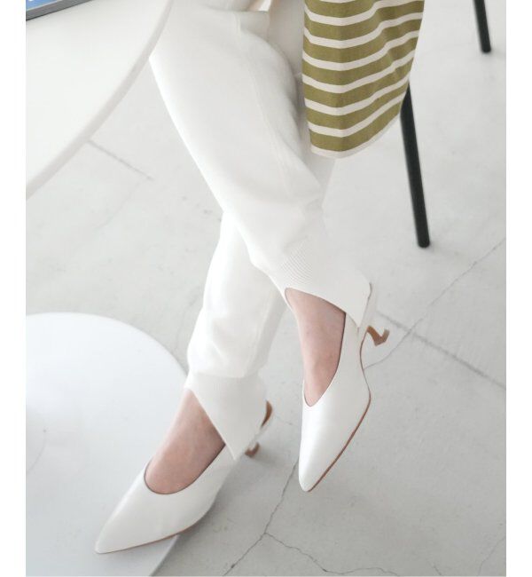 SLOBE IENA「SLOBE バッグスリングパンプス」|パンプス|ホワイト