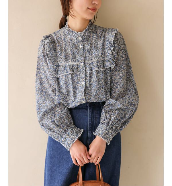 SLOBE IENA「《予約》Petit Flower フリルブラウス」|シャツ・ブラウス|