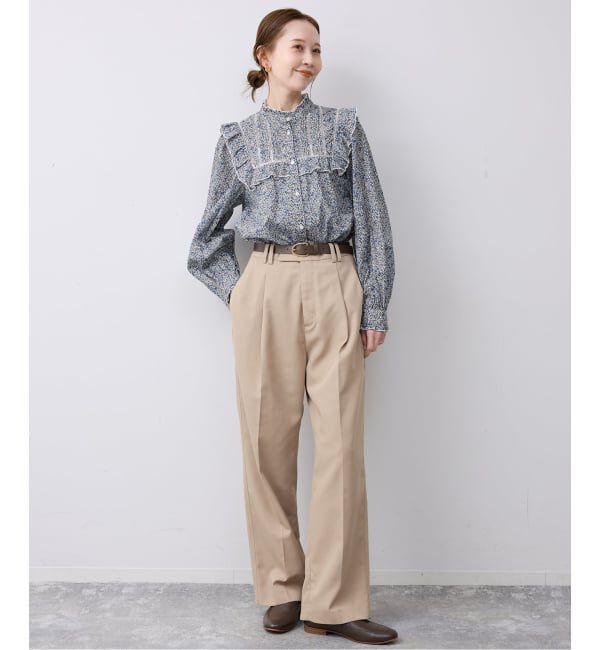 SLOBE IENA「《予約》Petit Flower フリルブラウス」|シャツ・ブラウス|