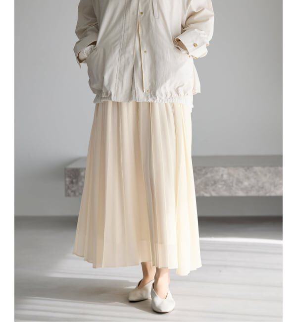 IENA「《予約》ボイルシアープリーツスカート」|スカート|